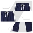 thumbnail image 3 of MXALUOB Men's Track Pants Side Striped Athletic Open Bottom Trousers Drawstring Elastic Waist Straight Leg Fashion Pant for Training Gym, 3 of 4