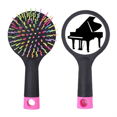thumbnail image 1 of Brosse Démêlante de Salon Motif Instrument de Musique Classique Piano Base Coussin, 1 of 3