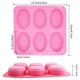 thumbnail image 5 of Molde de jabón ovalado de seis conexiones rojo rosa + molde de jabón rectangular de seis conexiones púrpura Xemadio 2033831-2, 5 of 9