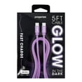 thumbnail image 3 of Liquipel Powertek Glow in the Dark USB-C to USB-C - Purple, 3 of 7