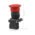thumbnail image 2 of IDEANATEGRATE Push Stop Button Cover Plastic 1Pcs 3.1x1.7in, 2 of 7