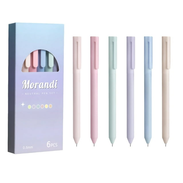 Tyeign Colored Gel Pens 6PCS - Journaling Pens, Aesthetic Writing Pens 0.5mm