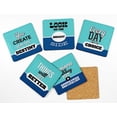 thumbnail image 2 of Inkdotpot Set of 6 Drink Coasters Easy Clean 4-inch SquareCoastersCork Base-Reusable- Motivational Quotes, 2 of 8