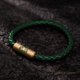 thumbnail image 3 of Pulsera de piel trenzada para hombre y mujer, brazalete con diseño de dragón del zodiaco, Punk, color rojo y negro, accesorios neutros, 3 of 5
