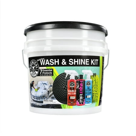 Chemical Guys 7 Piece Wash & Shine Kit (Best Chemical To Pressure Wash A House)
