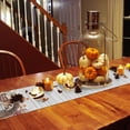 thumbnail image 4 of Table Runner 70 Inches Long, Fall Thanksgiving Pumpkin Hedgehog Leaf Coffee Wood Grain Cotton Linen Table Runners Non-Slip Durable Dresser Scarves for Table Party Dinner Holiday Home Decor, 1 Pack, 4 of 5