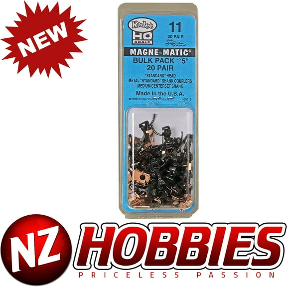 Kadee #11 HO Scale Bulk Pack 20 Pair #5 Metal Couplers
