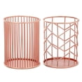 thumbnail image 1 of CNKOO Or Rose Tube de Stockage Maille Stylo Pot Métal Porte-Plume Or Rose Porte-Plume Multifonctions Pot Creux Récipient Rond Fleurs Stylo 2 Pièces, 1 of 7