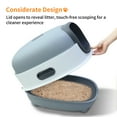 thumbnail image 6 of BingoPaw Enclosed Cat Litter Box Oval Oblong Hooded Cat Litter Tray Box with Litter Scoop, 6 of 11