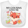 thumbnail image 3 of Inktastic My Cousins Love Me Little Fox Boys or Girls Baby Bib, 3 of 4
