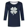 thumbnail image 4 of hotojiny St Patricks Day Shirt Women Tops Plus Size 3/4 Sleeve Cute Tops Crew Neck Printed Shirts Summer Outfit St. Patrick's Day Gift, 4 of 7