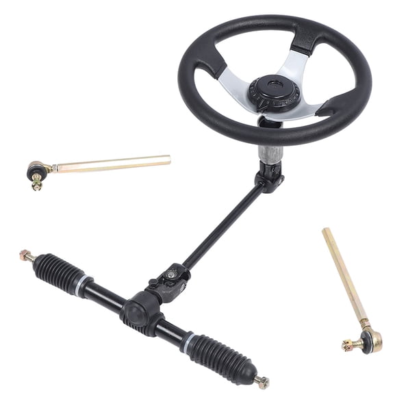 Go Kart Kit de Volante, Kit de EnsamblAJE de Volante de Utv de Durabilidad Larga para Ajuste Universal Control Preciso para 110CC 125CC 140CC 150CC VEHÍCULOS
