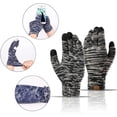 thumbnail image 4 of LINLIN Hat Gloves Scarf Set for Women, 3 Pieces Winter Warm Knitted Scarf Hat and Gloves Set Men & Women's Soft Stretch Hat Scarf and Mitten Set, 4 of 6