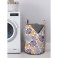 thumbnail image 3 of Underwater Laundry Bag, Marine Life Creatures Seashells Scallop Mollusk Ocean Aquatic Design, Basket with Handles Drawstring Closure for Laundromats, 13" x 19", White and Multicolor, by Ambesonne, 3 of 4
