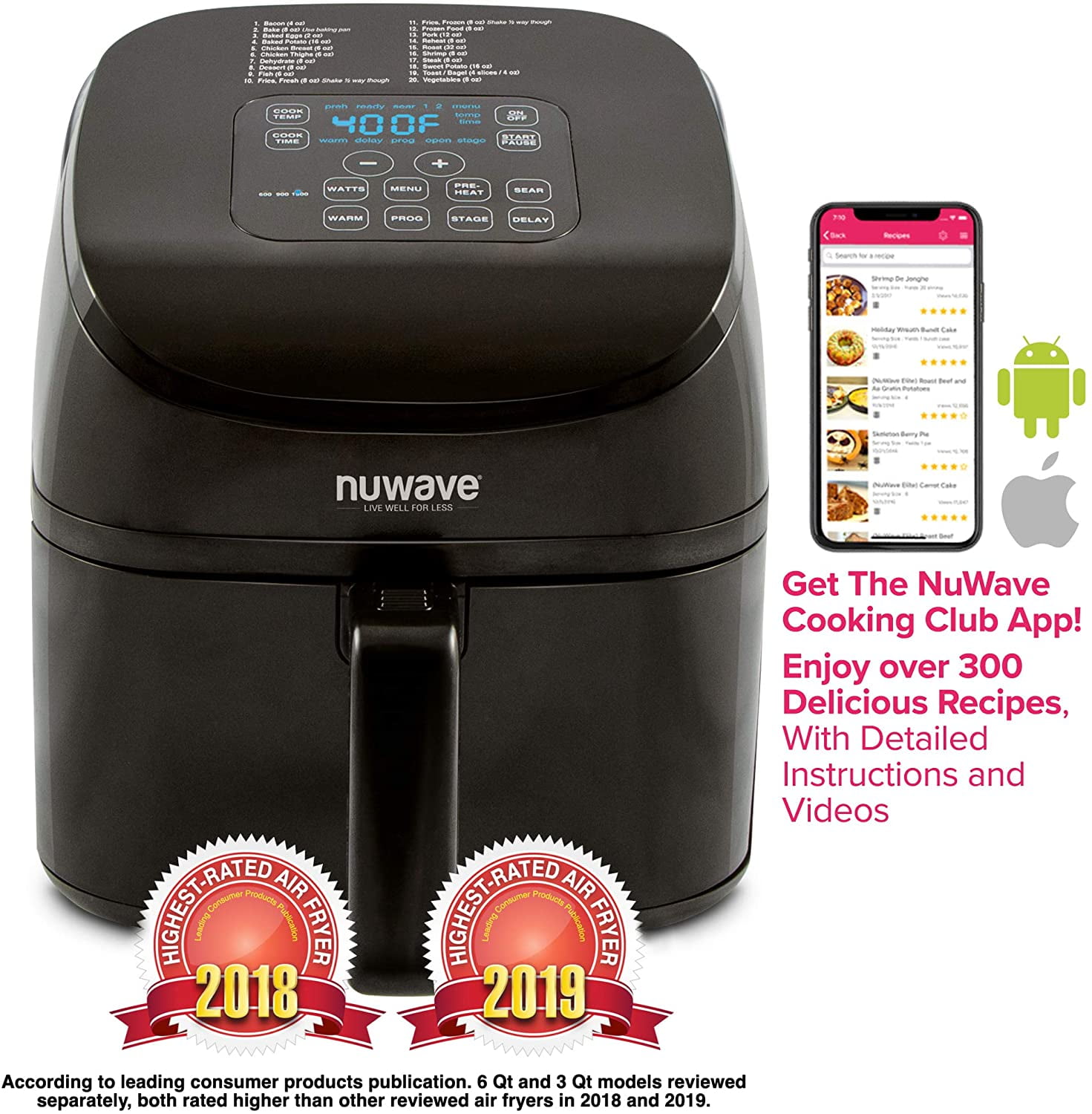 nuwave-brio-4-5-quart-digital-air-fryer-walmart-walmart