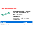 thumbnail image 2 of Intake Manifold Gasket - Compatible with 2003 - 2005 BMW 325i M56 2004, 2 of 2