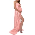 thumbnail image 6 of JustVH Lace Maternity Dress for Photoshoot Strapless Open Front Maxi Maternity Dress for Photography, 6 of 6