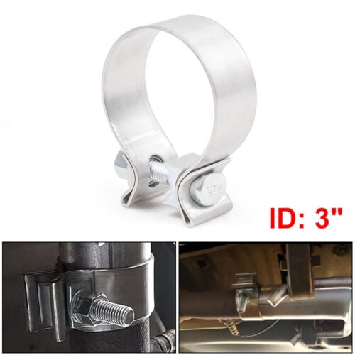 3" 76mm Stainless Exhaust Lap Joint Clamp Butt Narrow Band Exhaust Seal Clamp