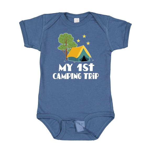 Inktastic My 1st Camping Trip Boys or Girls Baby Bodysuit