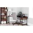 thumbnail image 5 of Bowery Hill Engineered Wood L-Desk with Storage in Warm Brown, 5 of 10