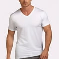 thumbnail image 3 of Men's Double-Sided Mercerized Cotton V-Neck T-Shirt, 3 of 5