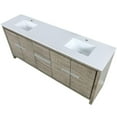 thumbnail image 6 of Lexora Home Lafarre 80" Double Quartz Top Bathroom Vanity in Rustic Acacia, 6 of 12