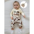 thumbnail image 5 of BemeyourBBs Baby Boys 3Pcs Western Outfits Long Sleeve Romper with Pants Hat Set, 5 of 9