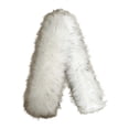 thumbnail image 4 of Accesorio de cuello de pelo sintético: decoración versátil para suéteres, abrigos y prendas de vestir. Blanco 70cmx15cm, 4 of 8