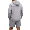 thumbnail image 5 of Hearthz Men's Track Suits Sweatsuits 2 Piece Full Zip Men UPF 50+ UV Protection Hooded Jacket and Shorts Set Quick Dry Hiking Jogging Suits Gray XXXL, 5 of 8