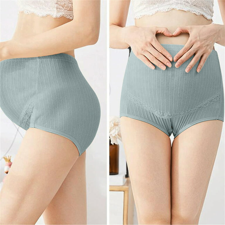 HUPOM Control Top Pantyhose For Women Panties Thong Activewear None  Seamless Waistband Green M