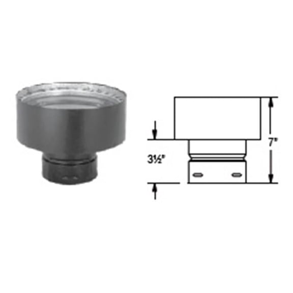M & G Duravent 3PVP-X8 3 Inch  Pelletvent Pro 8 Inch   Adaptor