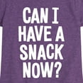 thumbnail image 3 of Instant Message - Can I Have A Snack Now - Toddler & Youth Girls Short Sleeve Graphic T-Shirt, 3 of 6