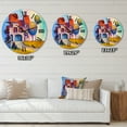 thumbnail image 4 of Designart 'House With Red Roof In The Village' Modern Wall Clock, 4 of 5