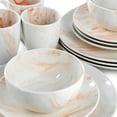 thumbnail image 6 of Elama Fine Marble 16 Piece Porcelain Dinnerware Set in Orange, Service for 4, 6 of 8