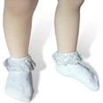 thumbnail image 3 of Infant Baby Girls Ruffle Socks Toddler Dress socks,Pack of 3/5/6 Baby Frilly Lace Ankle Socks, 3 of 7