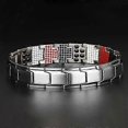thumbnail image 3 of Fashion Magnetic Therapy Bracelet 3-in-1 Weight Loss Improve Sleep Adjusting Titanium Steel for Women Men, 3 of 4