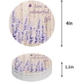 thumbnail image 1 of FMSHPON Lavender Live a Colourful Llife Set of 6 Round Coaster for Drinks, Absorbent Ceramic Stone Coasters Cup Mat with Cork Base for Home Kitchen Room Coffee Table Bar Decor, 1 of 6