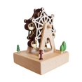 thumbnail image 1 of segolike Boîte à Musique en Bois Jouet Base Carrée Centre de Table pour Salon Chambre Femmes Roue Ciel, 1 of 9