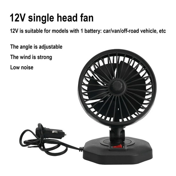 Efficient and 12V/24V USB Car Cooling Fan Single Head for Refreshing Drive