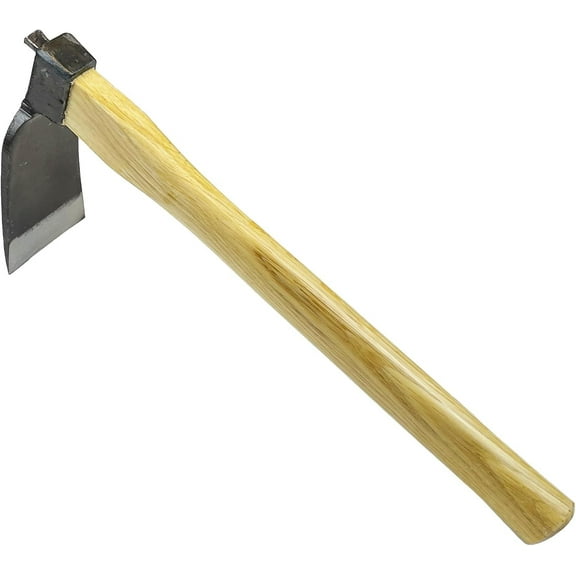 14 Inch Heavy Duty Japanese Style Hoe, Without Welding, Gardening Tool, Oak Handle, for Digging, Weeding, and Planting