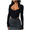 thumbnail image 1 of EGNMCR Cardigans pour Femmes, Chandails pour Femmes Mode Femme Décontracté Manches Longues Chandail en Molleton Col en V Blouse en Tricot Uni Hauts Chandail Femme, 1 of 8