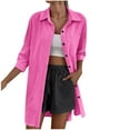 thumbnail image 1 of FAIWAD Womens Plus Size Shirts Long Sleeve Button Down Casual Blouse Solid Color Dressy Basic Work Tops, 1 of 5