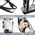 thumbnail image 3 of TOPTIE Waterproof Clear PVC Shoulder Bag with Zipper Beach Concert Tote, 3 of 7