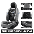 thumbnail image 4 of Florich Car Seat Covers Full Set, Waterproof Faux Leather Seat Protectors, Automotive Interior Cushions Universal Fit for Most Cars Suv Trucks, Black&Gray, 4 of 8