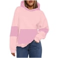 thumbnail image 1 of Timegard Womens Sweatshirts V Neck Long Sleeve Pullover Fall Winter Casual Loose Comfy Tops Solid Color, 1 of 5