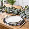 thumbnail image 2 of Spring Flowers Round 13 Inch Placemats Set of 4, Blue Floral Leaves Birds Country Farm Wood Grain HeatResistant Non Slip Place Mats for Dining Table, Wipeable Kitchen Table Mats for Housewarming, 2 of 9