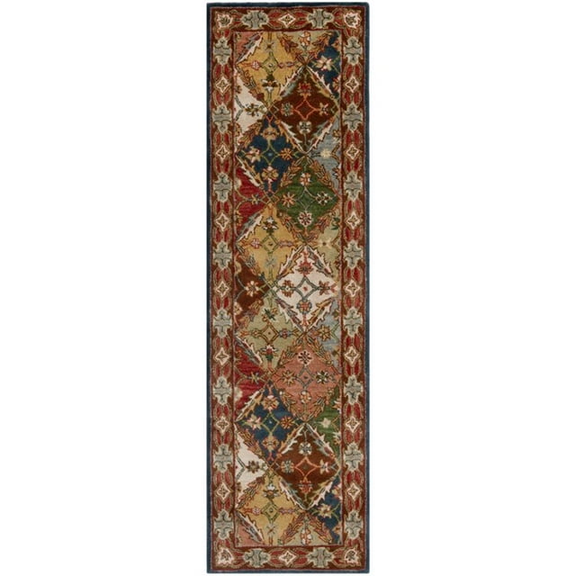 Safavieh Héritage 2'3" X 8' Tapis de Laine Touffeté à la Main en Vert et Rouge