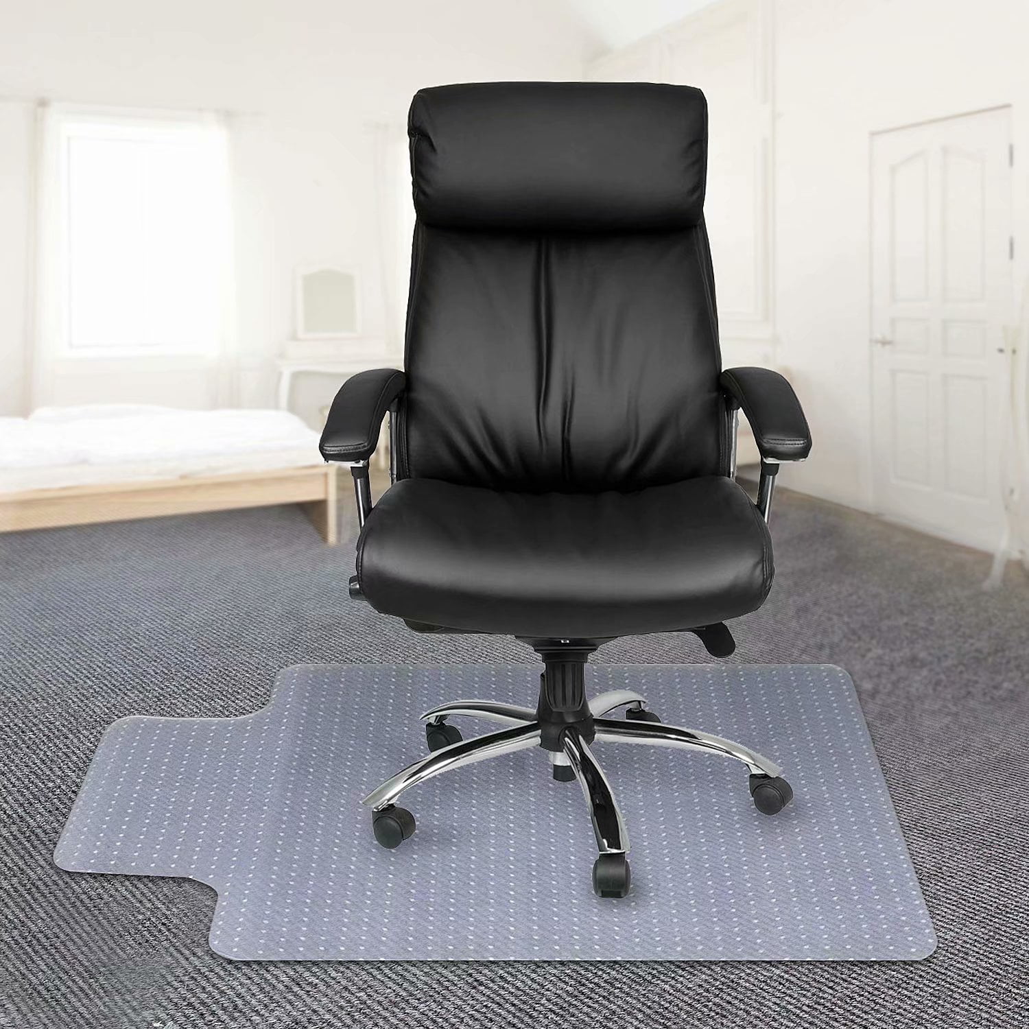 36 x 48 Office Chair Mat for Hardwood Chair Mats for Carpeted Floors Desk Chair Mat Best for Rolling Chair and Computer Desk for Office and Home Non-Curve Chair Mats with Anti-Slip 