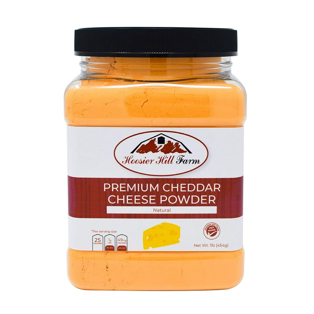 Hoosier Hill Farm Premium Cheddar Cheese Powder, No Artificial Colors, Gluten Free, Made in the