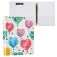 thumbnail image 3 of Watercolor Heart Shaped Balloon Hardcover 3 Ring Binder 1.5” Round Rings Binder Organizer Letter Size Paper Pockets School Office Supplies, 3 of 9